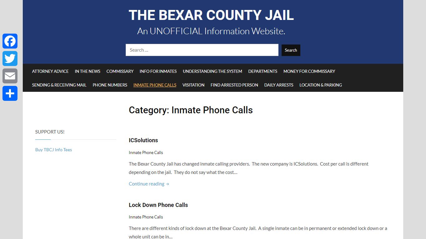 Inmate Phone Calls | The Bexar County Jail